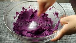 红茶紫薯蛋糕卷的做法图解3