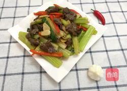 西芹炒牛肉的做法图解7
