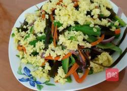 五彩桂花炒海带的做法图解6