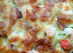 虾仁火腿披萨的做法图解9