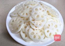 五花肉炒藕片的做法图解2