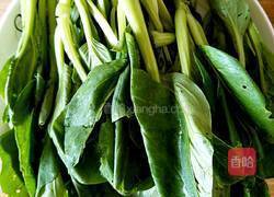 香菇扒油菜的做法图解3