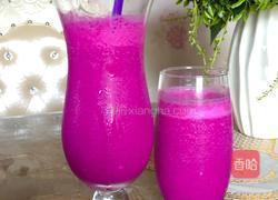 香蕉牛奶火龙果思慕雪的做法图解1