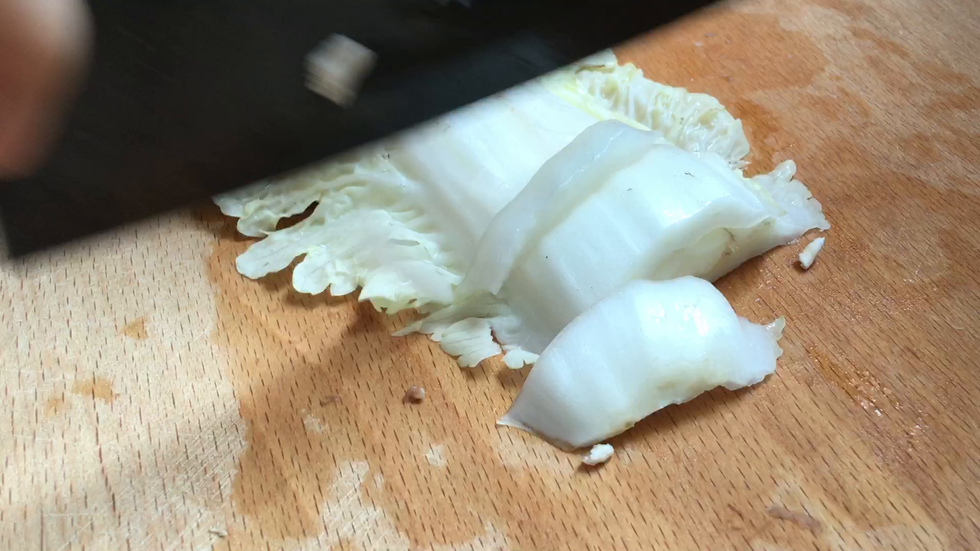 白菜切段