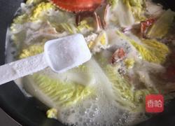 娃娃菜煮螃蟹的做法图解9