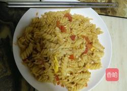 中式西红柿鸡蛋炒螺丝面的做法图解11