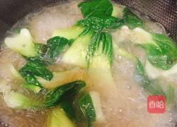 青菜枸杞粉丝汤的做法图解6