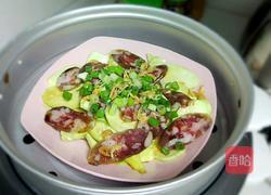 丝瓜蒸香肠的做法图解4