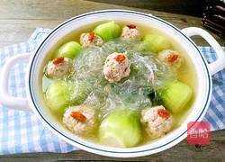 油菜粉丝肉丸汤的做法图解12