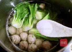 油菜粉丝肉丸汤的做法图解10
