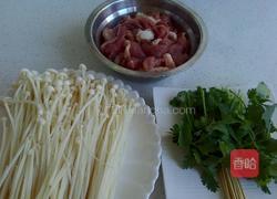 牙签肉金针卷的做法图解1