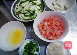 西红柿鸡蛋烧丝瓜豆腐的做法图解1