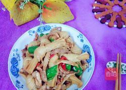 肉丝炒腐竹结的做法图解13