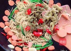 火腿炒面的做法图解7