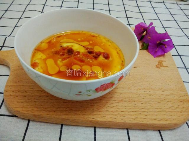 鸡蛋羹好啦，香气扑鼻。