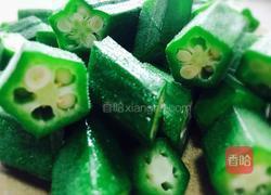 虾仁炒秋葵的做法图解8