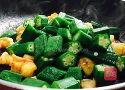 虾仁炒秋葵的做法图解14