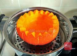 香菇糯米鸡翅南瓜盅的做法图解10