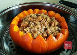 香菇糯米鸡翅南瓜盅的做法图解19