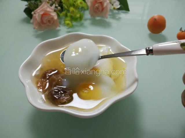 龙眼肉煮水波蛋