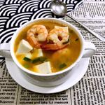 鲜虾豆腐汤