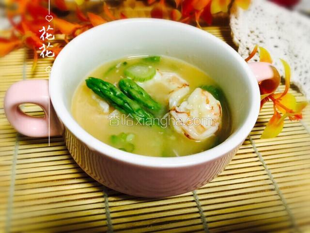 咸蛋黄鲜虾汤