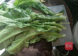 油麦菜炒香菇的做法图解2