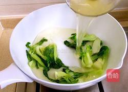 青岛#油菜菌菇豆腐汤#年夜饭#的做法图解4