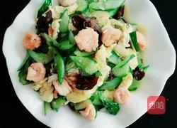 青瓜鸡蛋炒虾仁的做法图解6