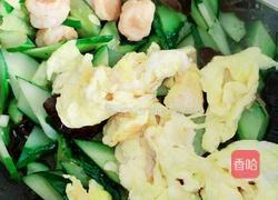 青瓜鸡蛋炒虾仁的做法图解5