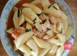 虾仁炒姣白的做法图解4