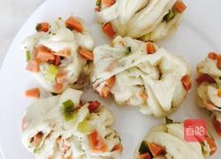 葱花火腿花卷的做法图解13