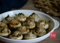 蘑菇酿肉的做法图解13