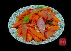 胡萝卜炒烤肠的做法图解9