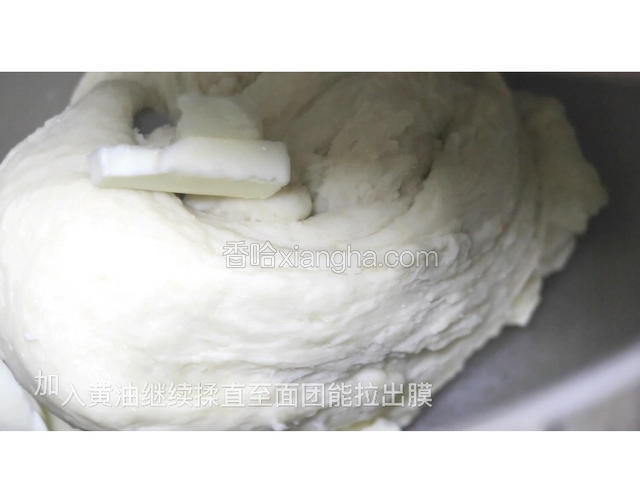 加入黄油继续揉
