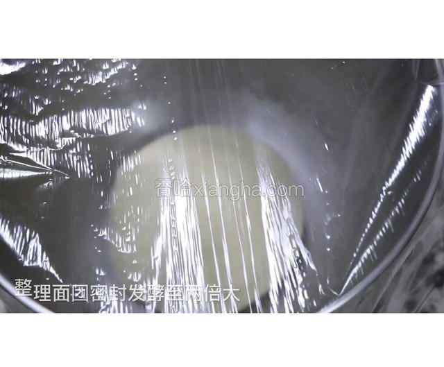 整理面团密封发酵至约两倍大