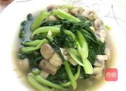 蘑菇炒青菜的做法图解7
