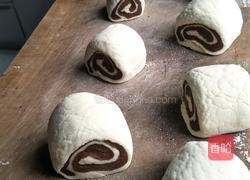 可可粉双色馒头的做法图解8