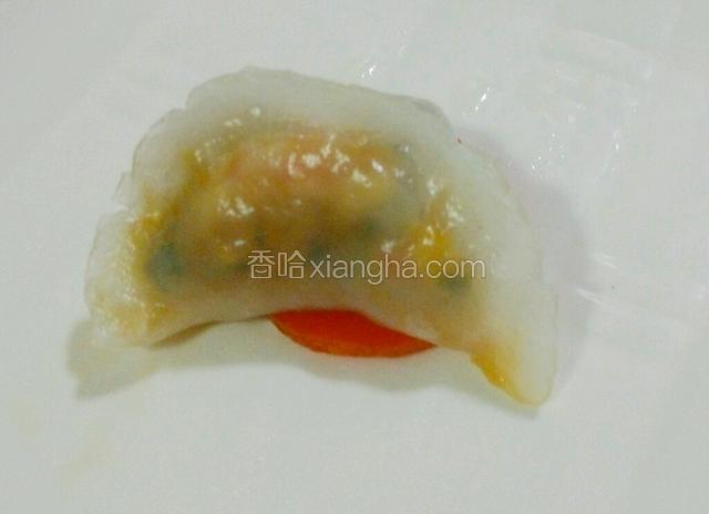 透明的虾饺。