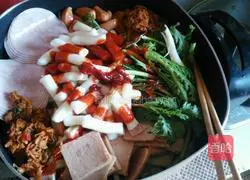 Korean cheese rice cake hot pot recipe illustration 5