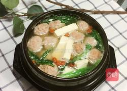 油麦菜肉丸豆腐汤的做法图解4