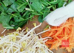 豆芽菠菜拌粉丝的做法图解1