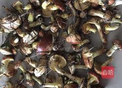 老咸菜炒鲜松蘑的做法图解1