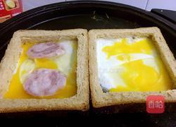 鸡蛋火腿烤面包片的做法图解4