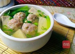 青菜豆腐丸子汤的做法图解8