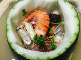 海鲜冬瓜盅火锅的做法[图]