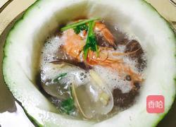海鲜冬瓜盅火锅的做法图解16