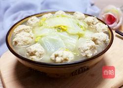 白菜炖肉丸的做法图解6