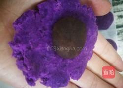 红豆沙馅紫薯糕的做法图解4