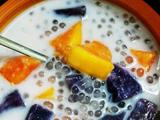 木瓜紫薯椰奶西米露的做法[图]